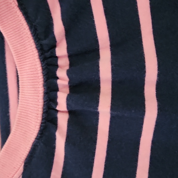 Ralph Lauren, Girl's, Dress,Sz 4/4T, Navy & Pink, Sh Sleeve w 2 Bottom Ruffles - Picture 5 of 8